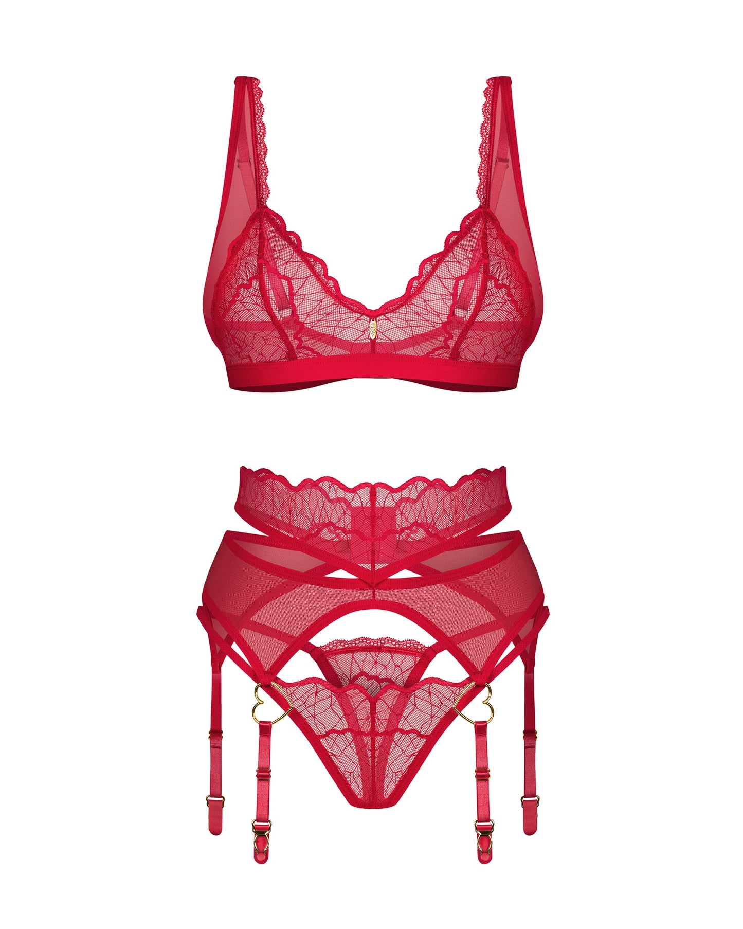 Obsessive Set 3 Piezas Cupide Desir Rojo S/M