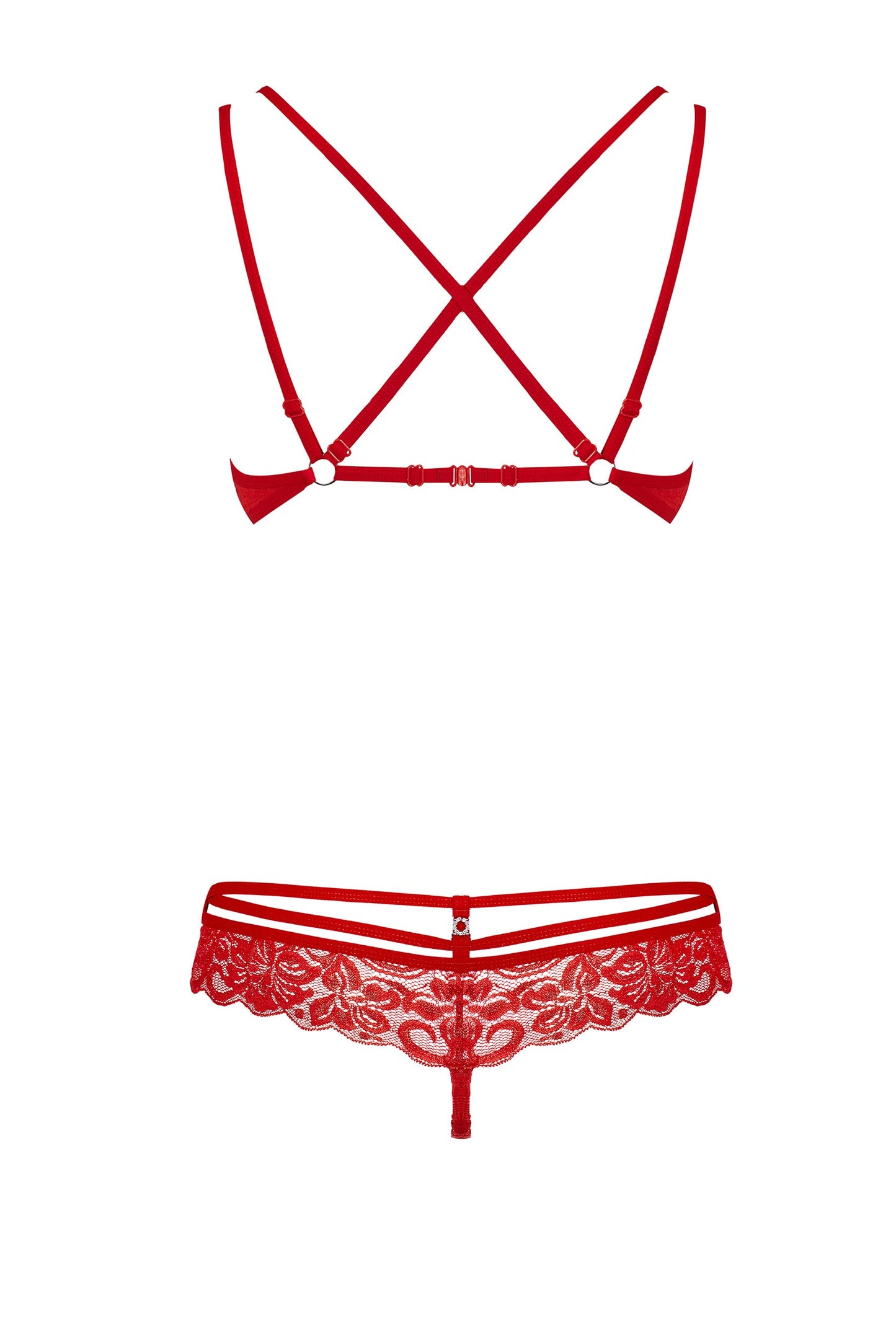 Obsessive Conjunto 860-SET-3 Rojo S/M