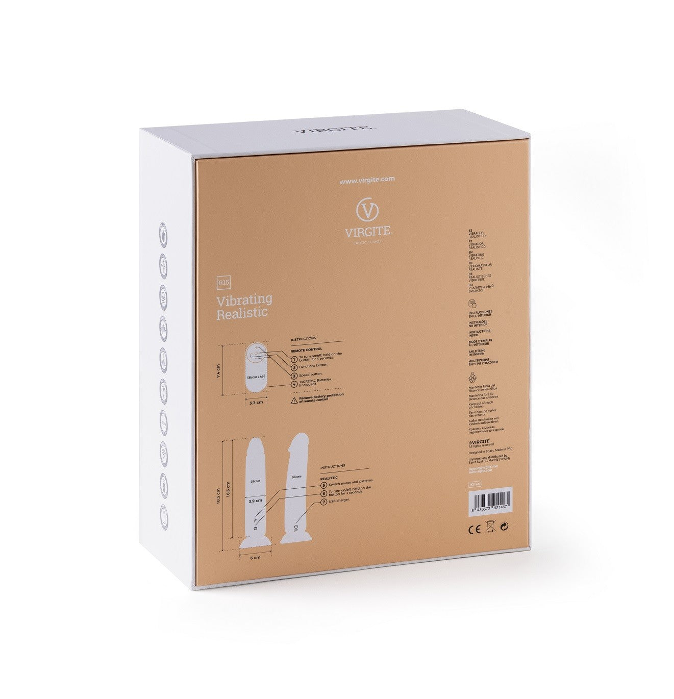 Realístico R15 16,5CM con Control Remoto Rosa