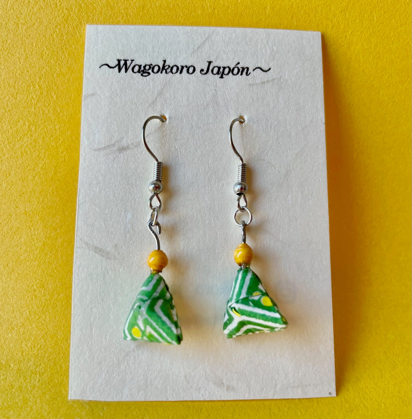 Wagokoro Japón Pendientes Origami Piedra Model 2