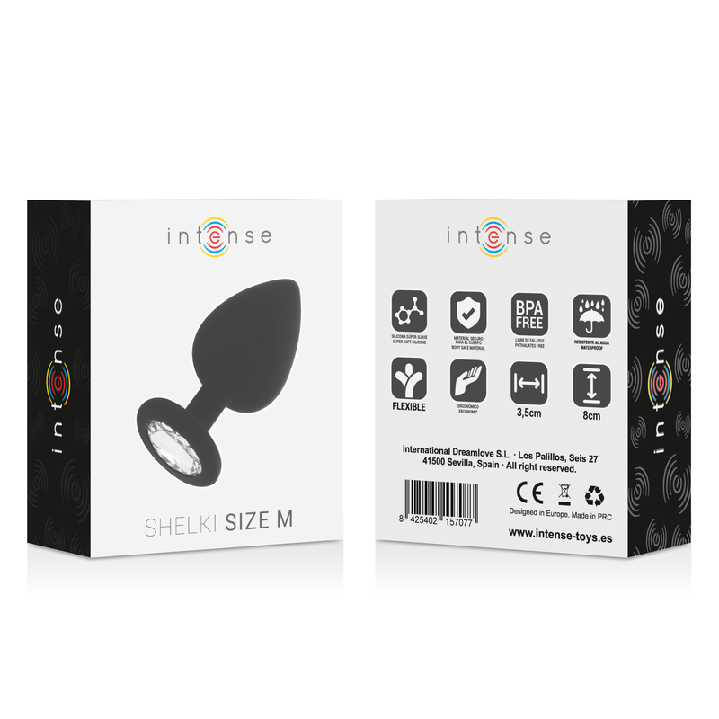 Plug Joya Anal Silicona Intense Negro M