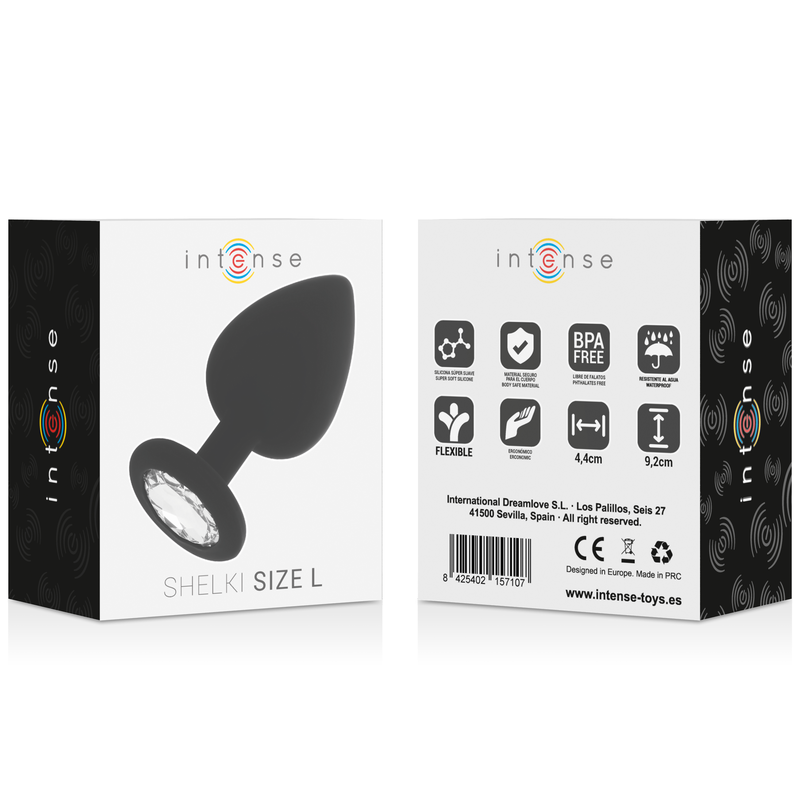 Plug Joya Anal Silicona Intense Negro L