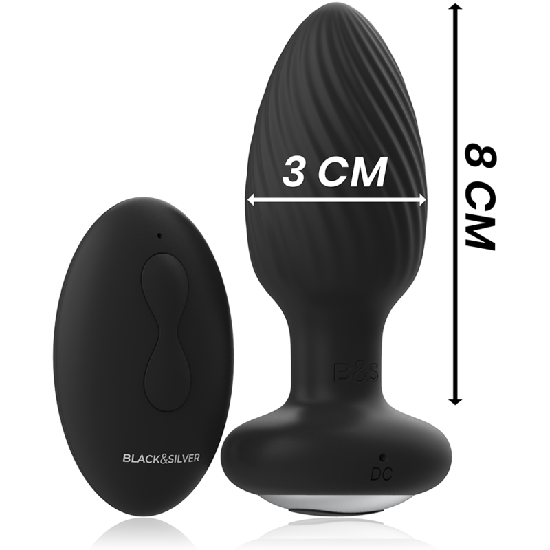 Plug Anal Wells Control Remoto Recargable Negro