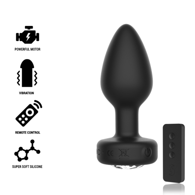 Plug Anal Con Control Remoto Recargable Talla S