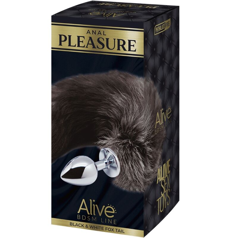 Plug Metálico Cola de Zorro Plateado Alive S