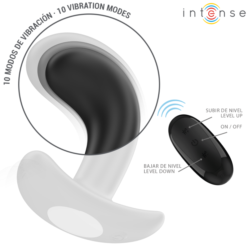Plug Anal 10 Velocidades Control Remoto Recargable Negro