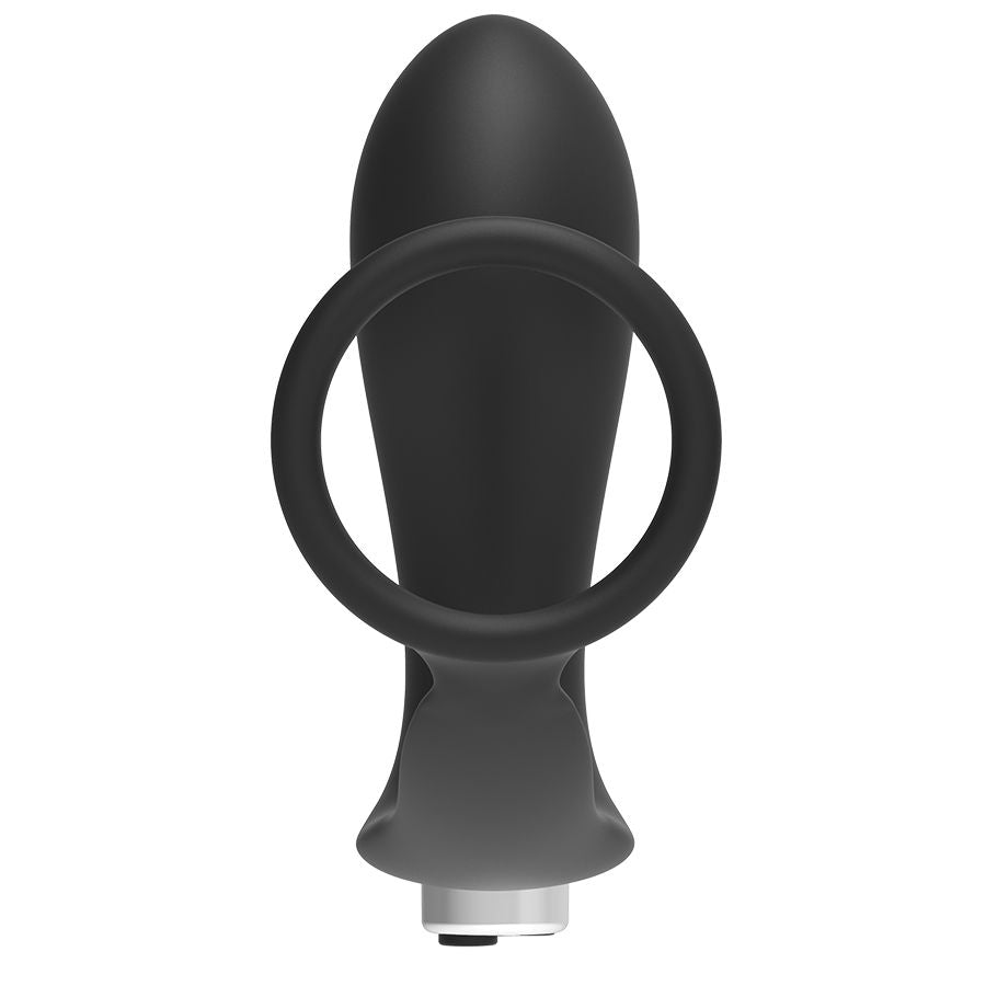 Vibrador Prostático con Anillo Negro Recargable