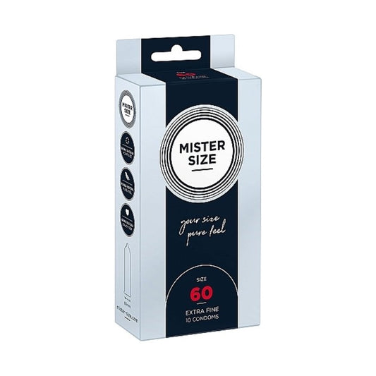 Preservativos Mister Size Pure Feel Extra Fino 60 MM 10 UDS