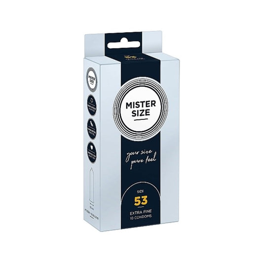 Preservativos Mister Size Pure Feel Extra Fino 53 MM 10 UDS