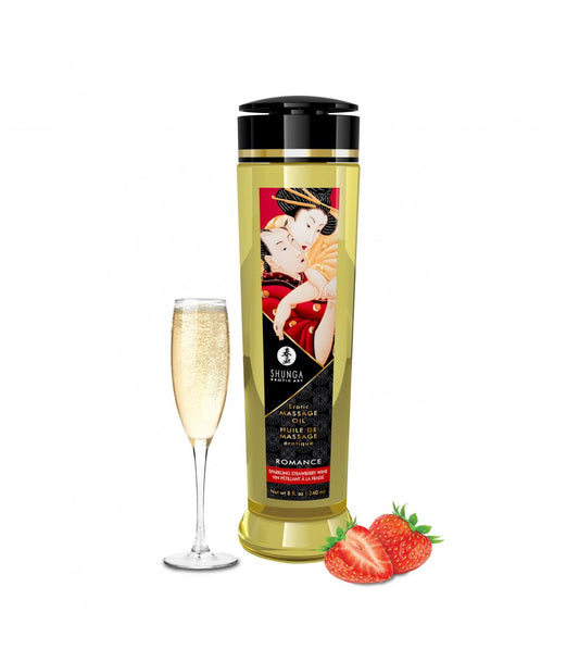 Aceite de Masaje Shunga Romance Fresas Champagne 240 ML