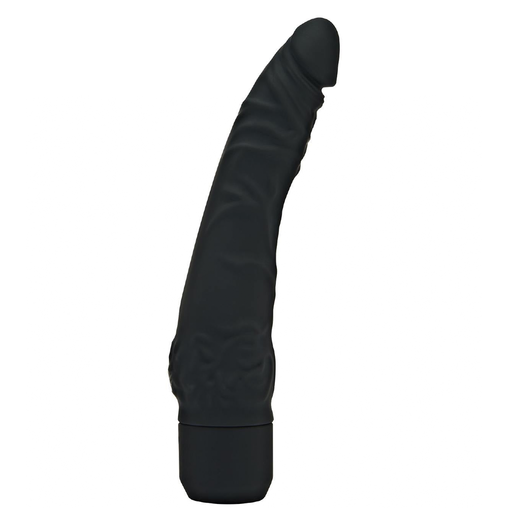 Vibrador Classic Slim Silicona Negro Fino