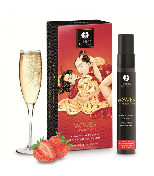 Shunga Spray Oral Waves Pleasure 20 ML Fresas Champagne