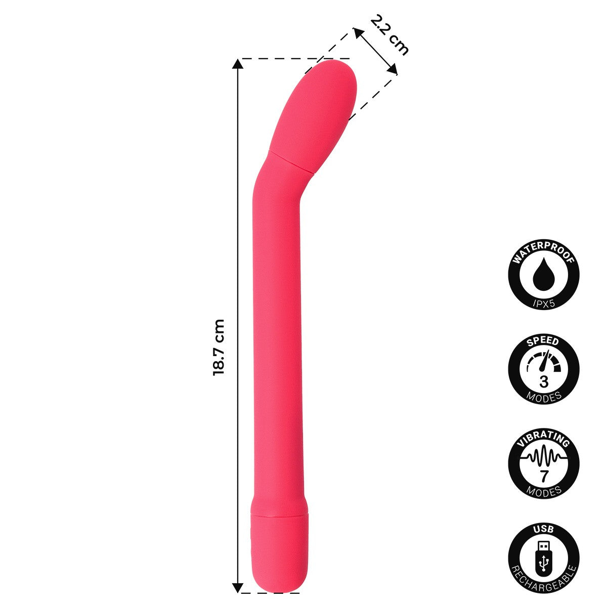 Vibrador Masajeador Punto G Rosa