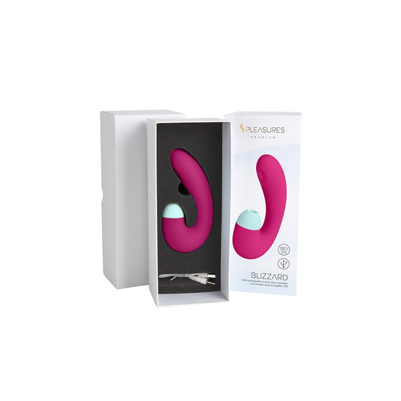 Succionador Vibrador Pleasures Blizzard Cereza