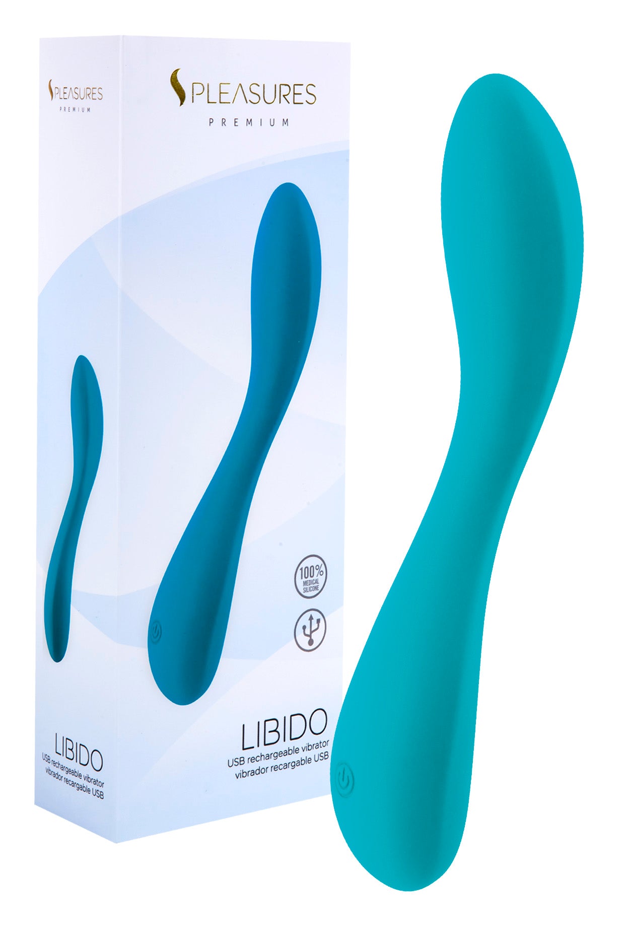 Vibrador Pleasures Libido Recargable Azul