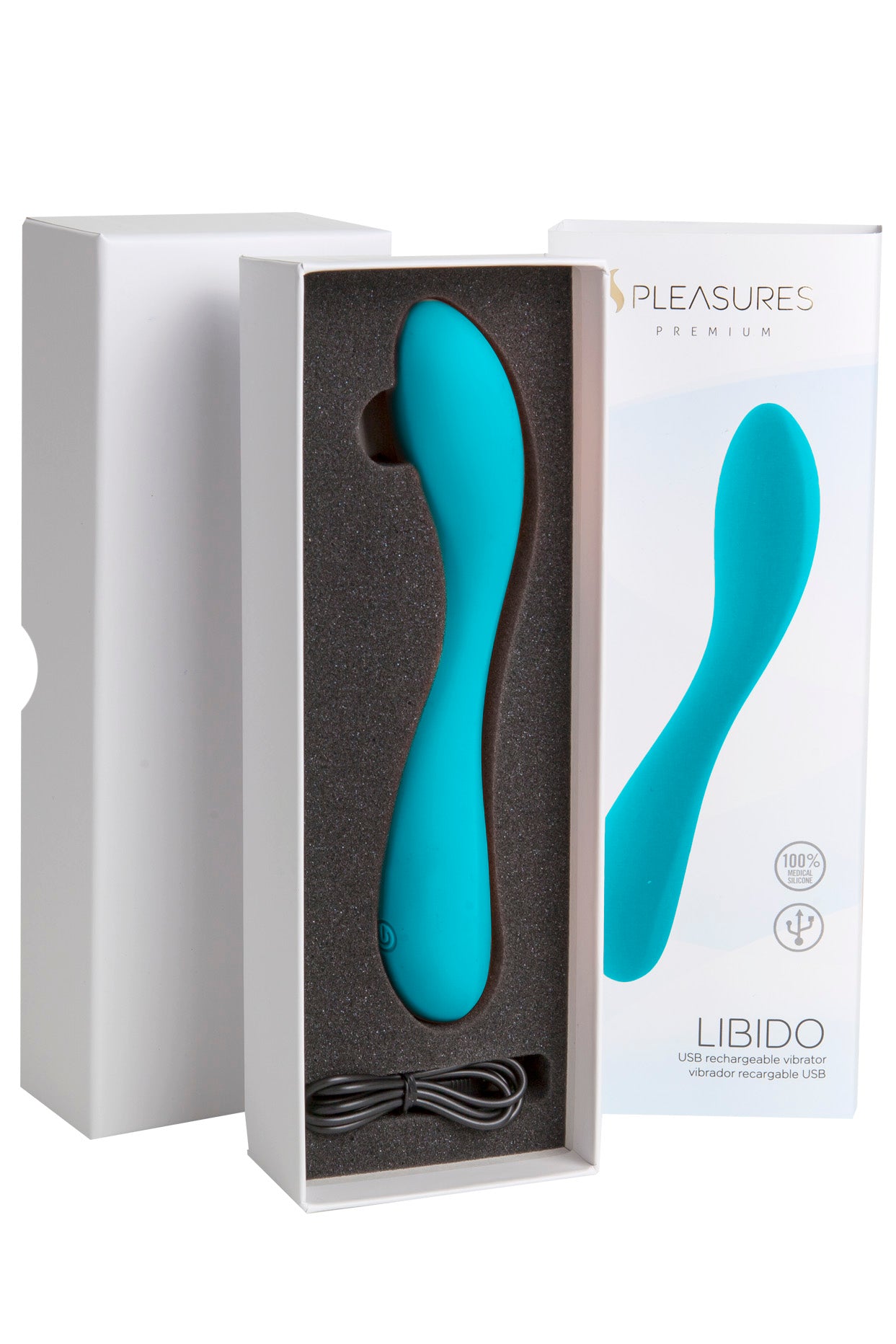 Vibrador Pleasures Libido Recargable Azul