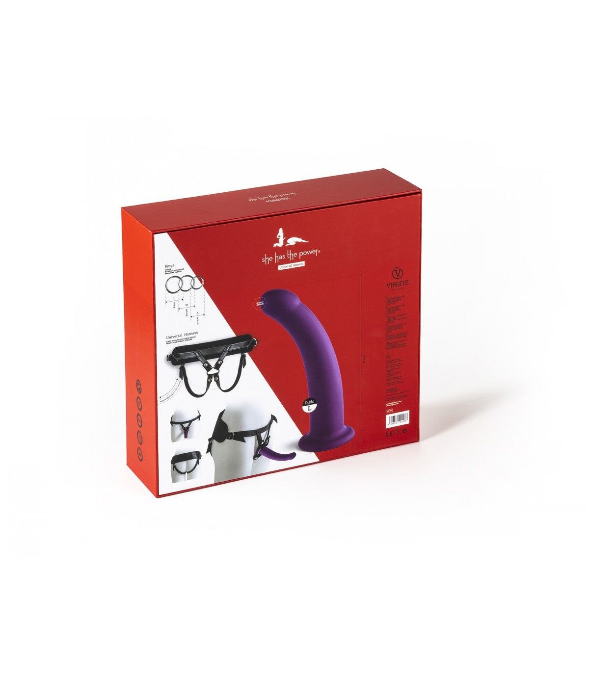 Arnés Con Dildo Morado Talla L  18,5CM