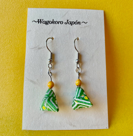 Wagokoro Japón Pendientes Origami Piedra Model 2
