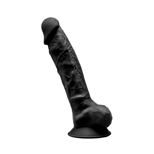 Silexd Dildo Silicona 8" Model 1 Thermo Reactive Negro 20CM