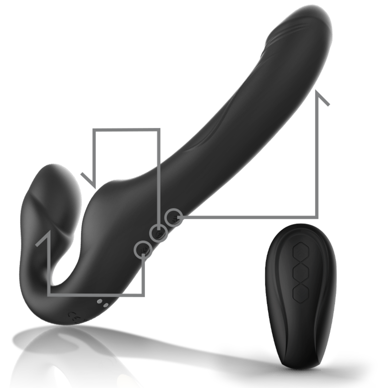 Arnés Doble Vibrador Control Remoto 3 Motores