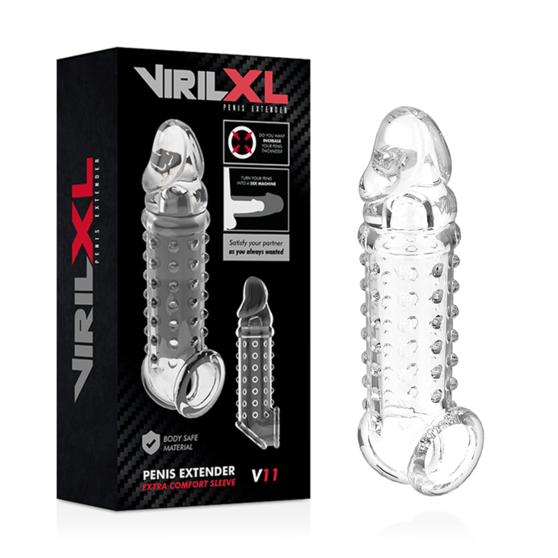 Extensión y Funda de Pene Transparente VirilXL V11