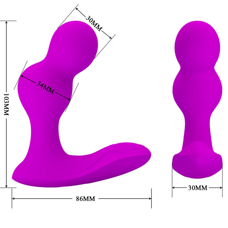 Masajeador Prostático Anal Con Control Remoto Recargable Pink