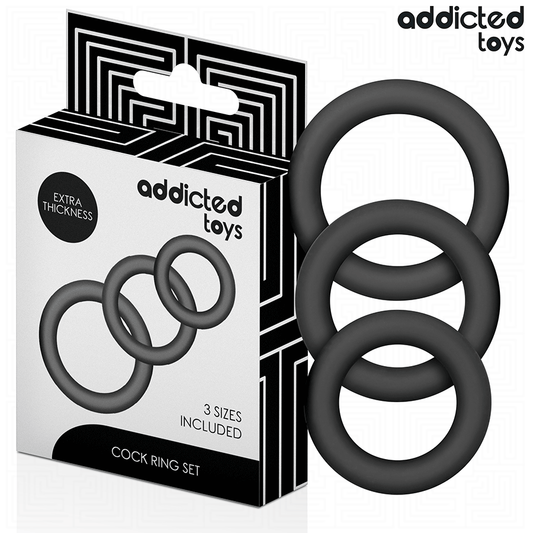 Kit 3 Anillos Negro Model 1