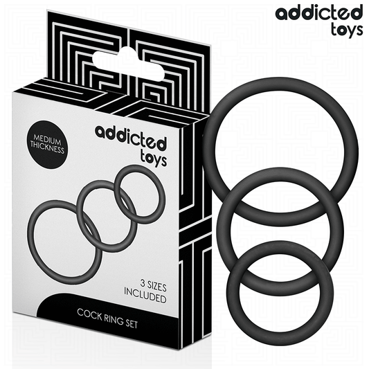 Kit 3 Anillos Negro Model 2
