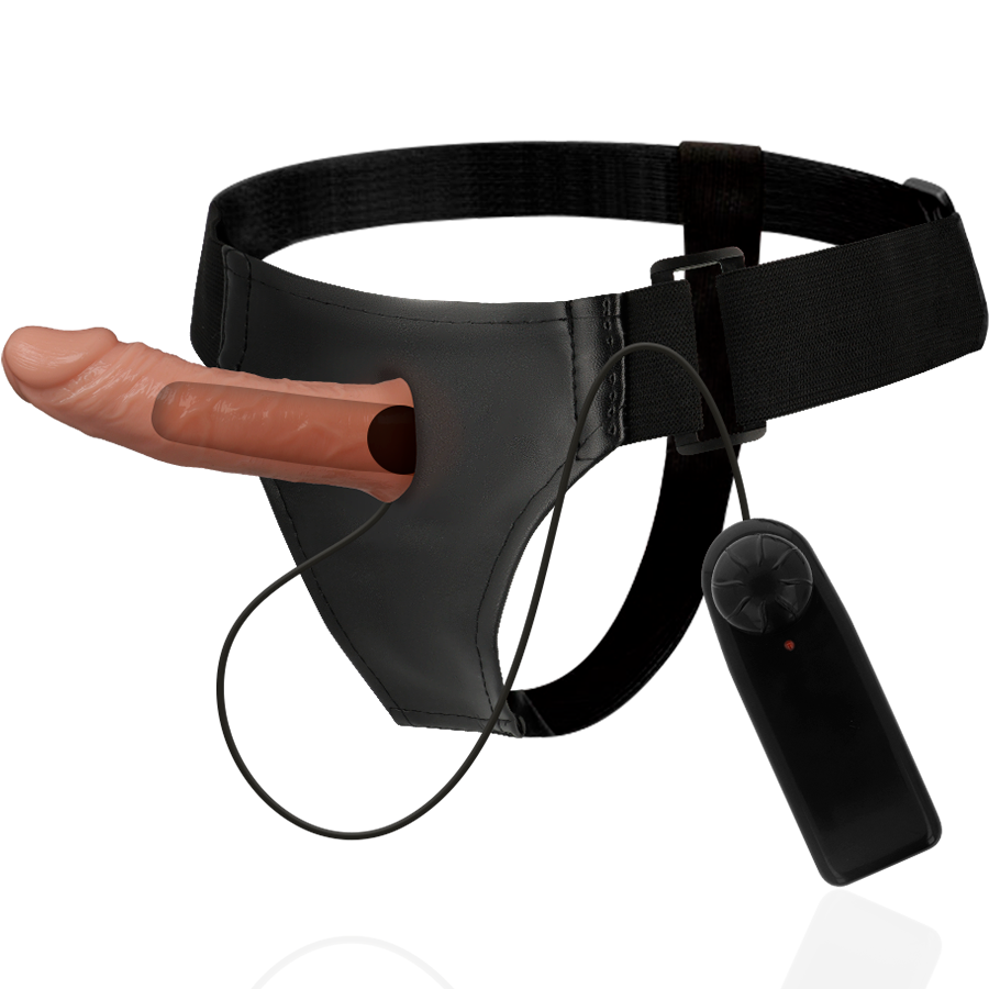 Arnés Hueco con Vibración Realístico 15,5CM