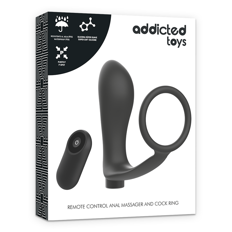 Vibrador Prostático con Anillo Control Remoto USB