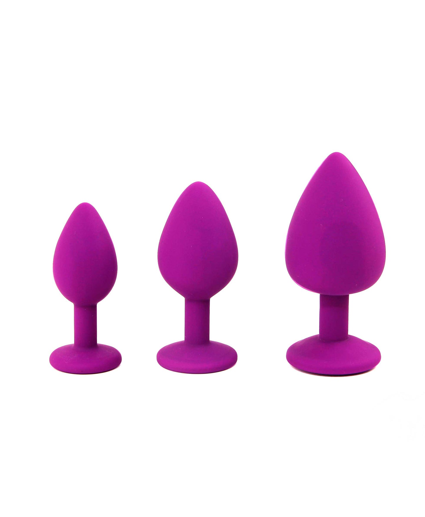 Kit 3 Joyas Anal Silicona Purple