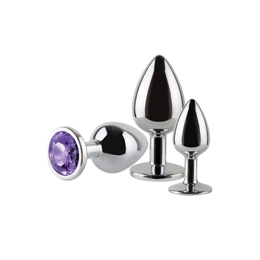 Kit 3 Plugs Joyas Purple Anal Metal