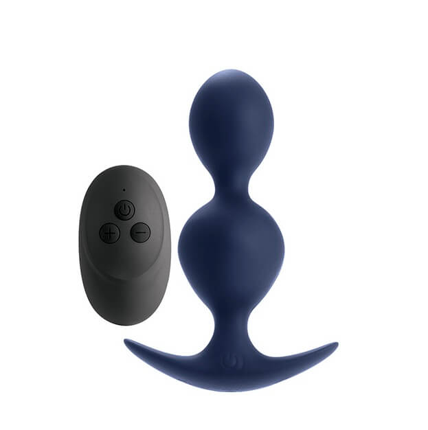 Plug Anal Bolas Vibrador USB Control Remoto Silicona