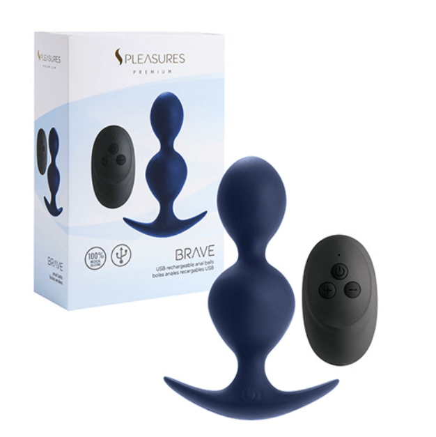 Plug Anal Bolas Vibrador USB Control Remoto Silicona