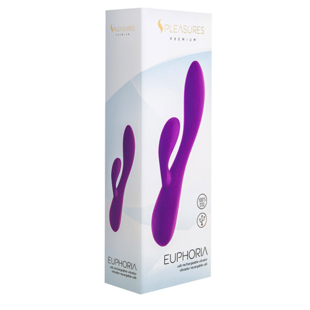 Vibrador Doble Euphoria Recargable Purple