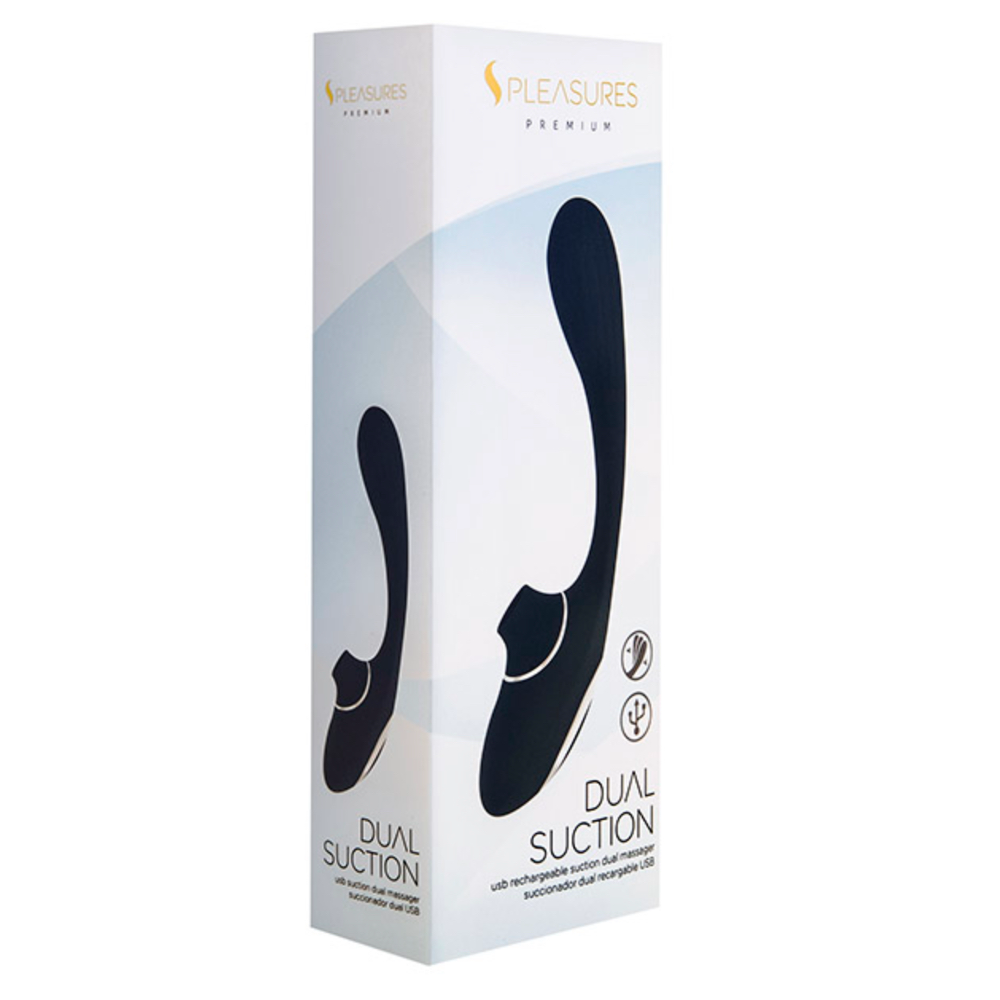 Succionador Vibrador Pleasures Dual Suction Black