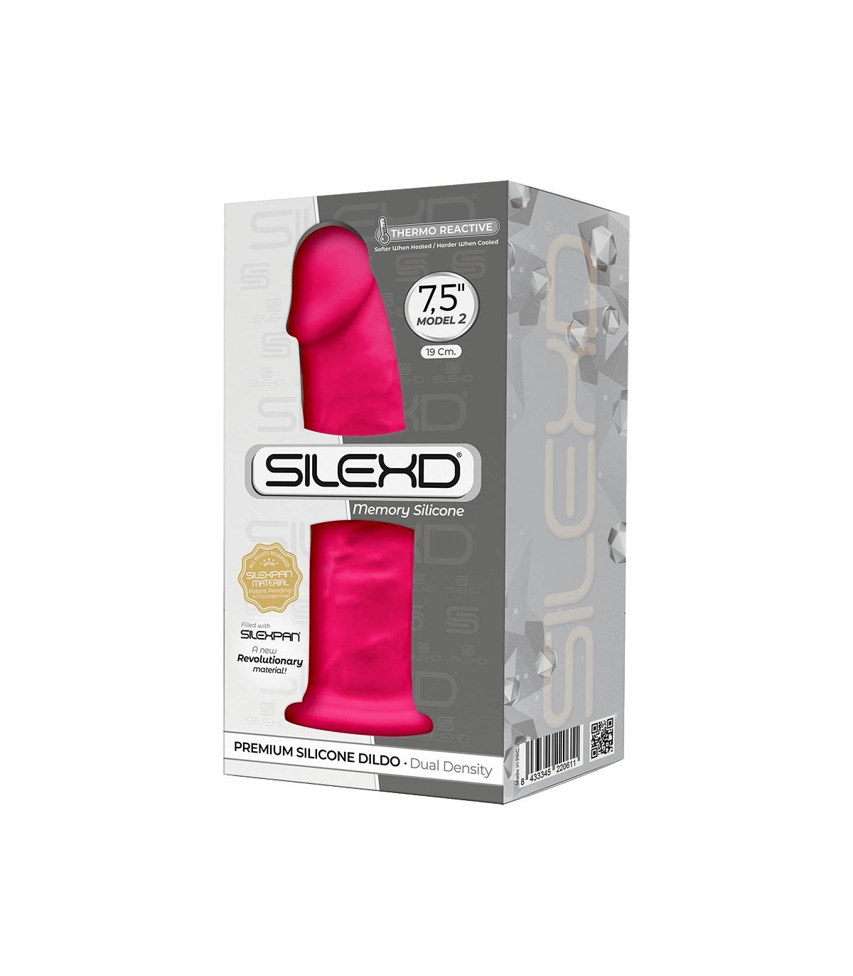 Silexd Dildo Silicona 7,5" Model 2 Thermo Reactive Rojo