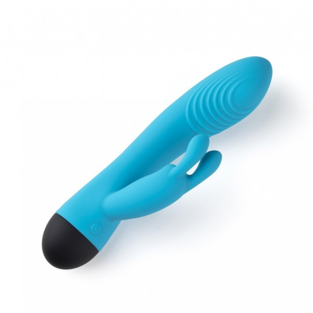 Vibrador Conejito Punto G V6 Azul USB