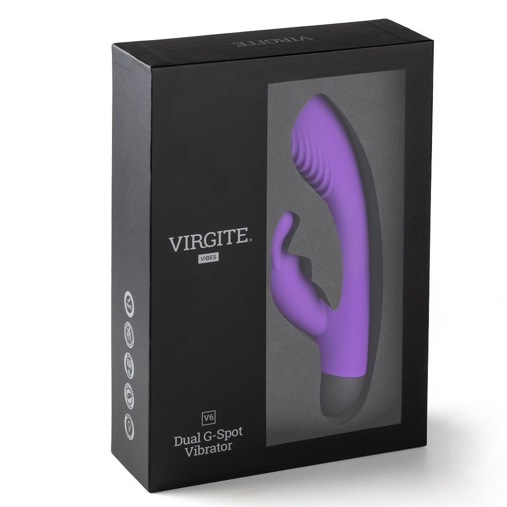 Vibrador Conejito Punto G V6 Morado USB