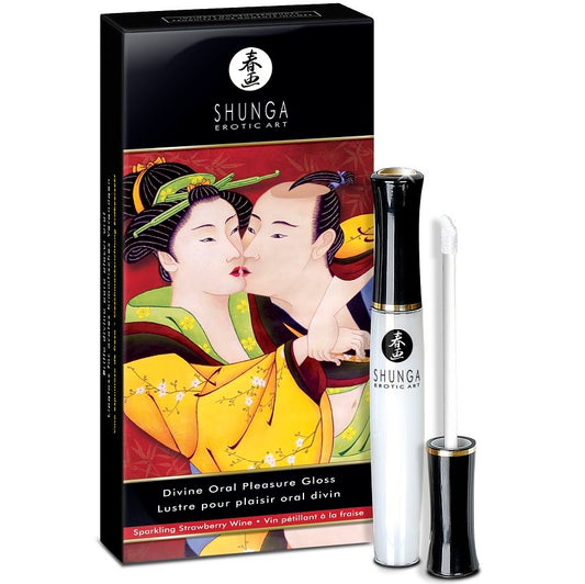 Shunga Oral Pleasure Gloss 10ML Fresas Champagne