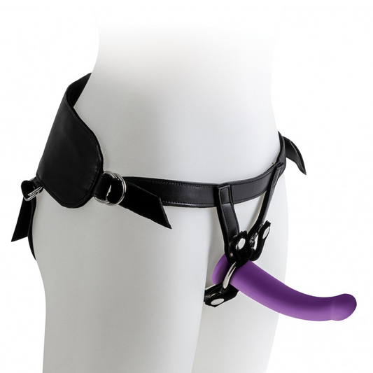 Arnés Con Dildo Morado Talla M 15 CM