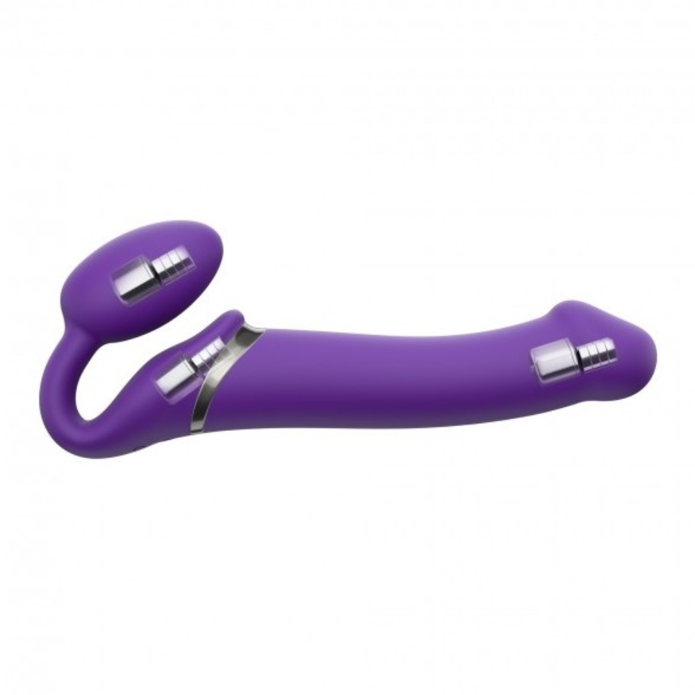 Arnés Doble Flexible Silicona Vibración Talla M USB Mando