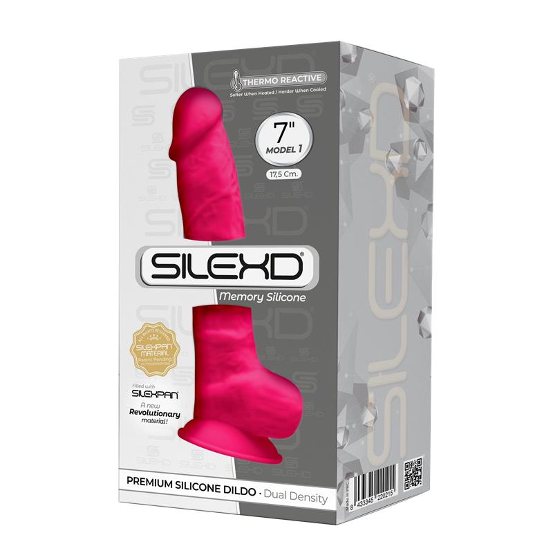 Silexd Dildo Silicona 7" Model 1 Thermo Reactive Pink