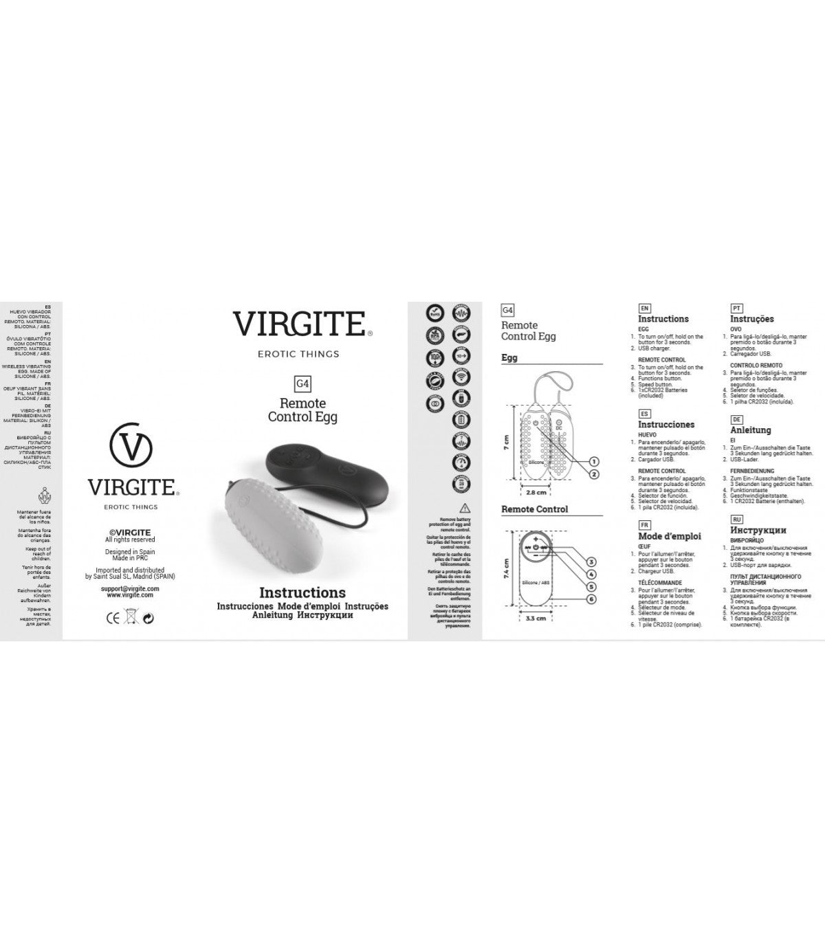 Huevo Vibrador G4 Control Remoto Negro