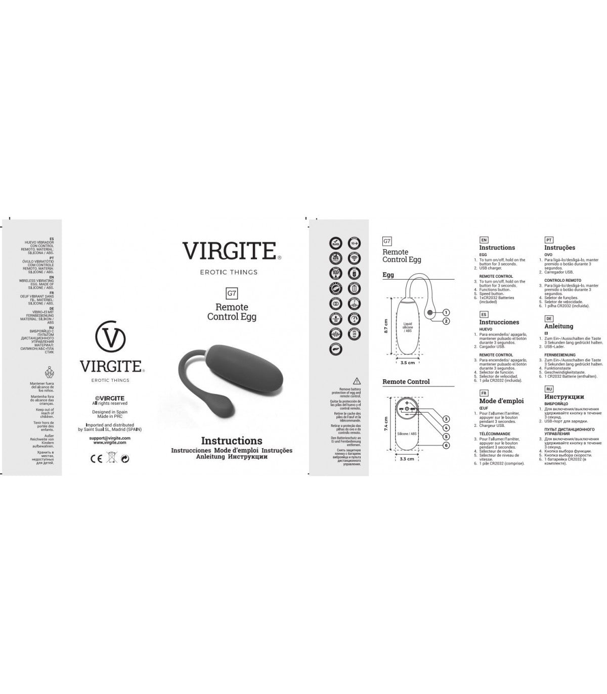 Huevo Vibrador Control Remoto G7 Purple