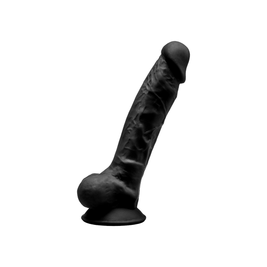 Silexd Dildo Silicona 7" Model 1 Thermo Reactive Black