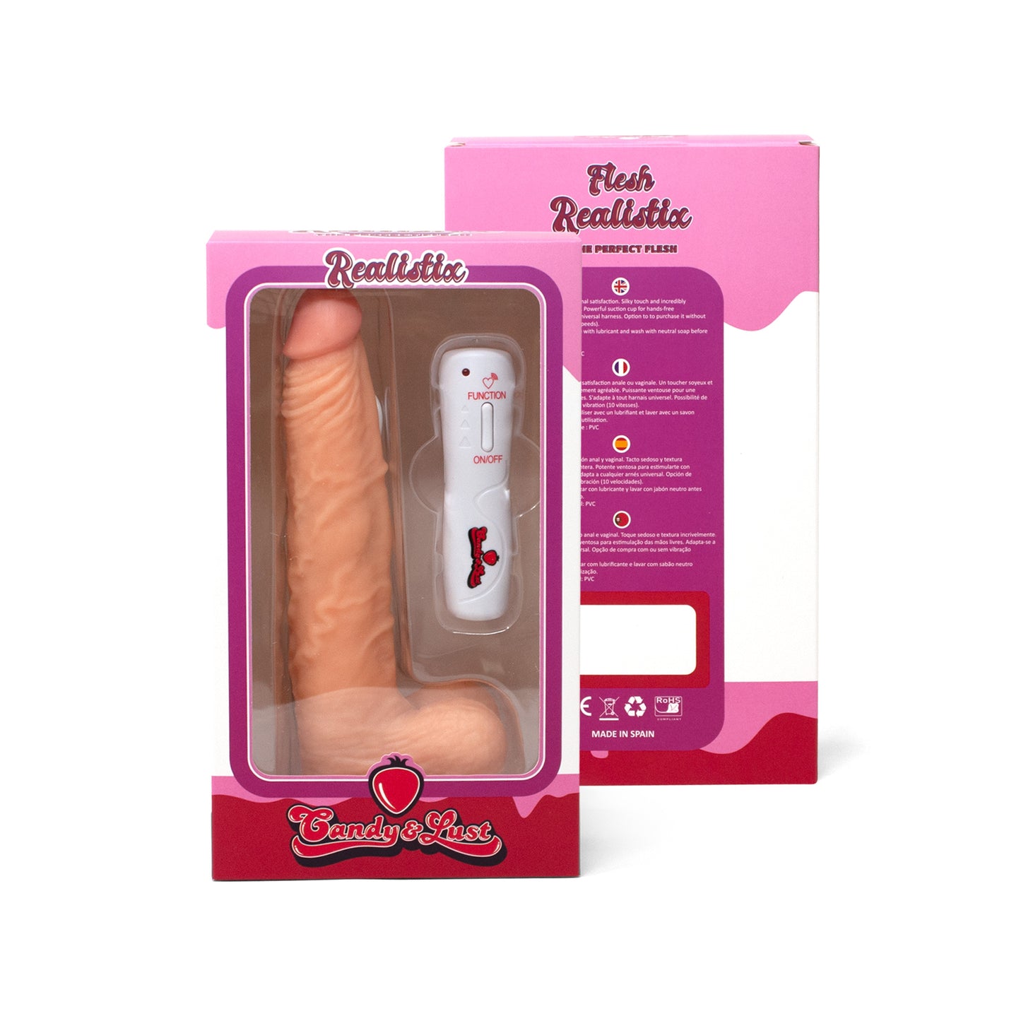 Candy Lust Vibrador Realistix 10 velocidades - 23,5CM