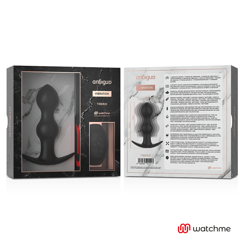 Plug Anal Bolas Vibrador - Watchme Control Remoto Silicona