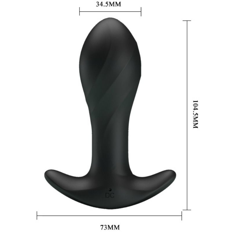 Vibrador Anal Negro Recargable