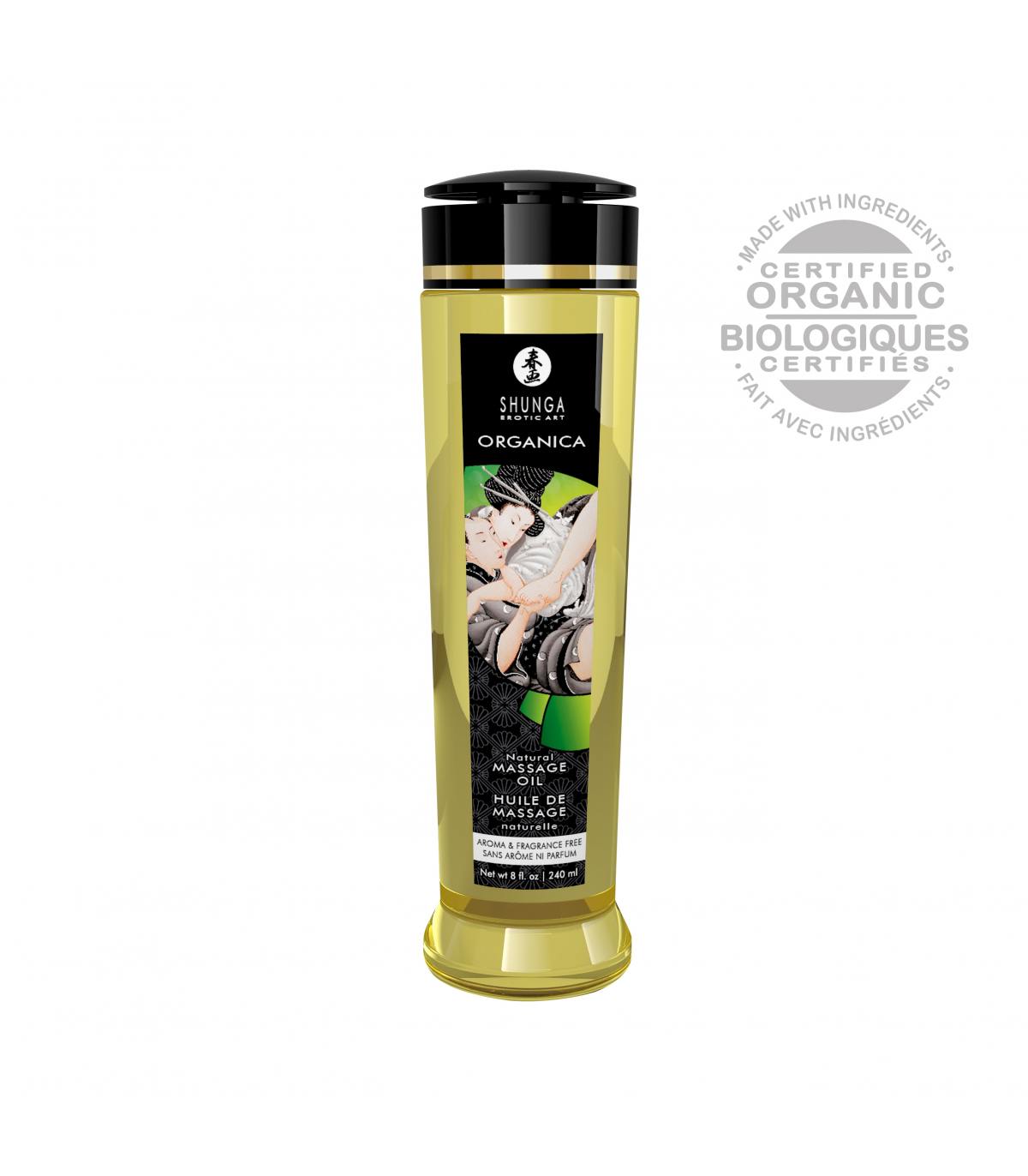 Aceite de Masaje Shunga Orgánico sin Fragancia 240 ML